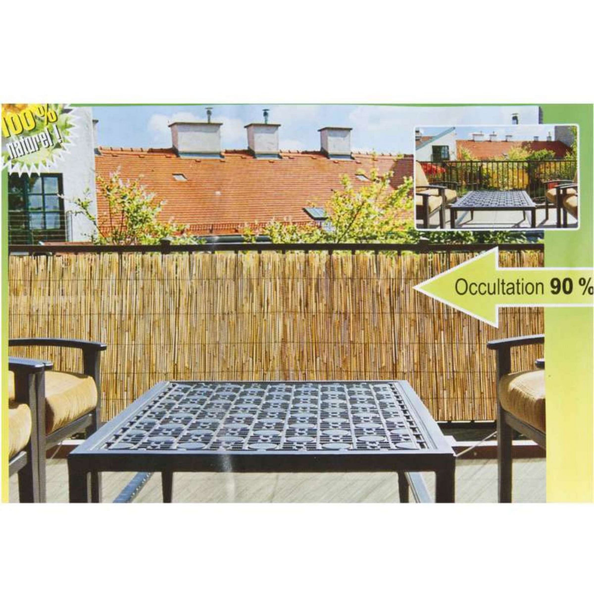 Windhager Canisse roseau naturel 2x5m