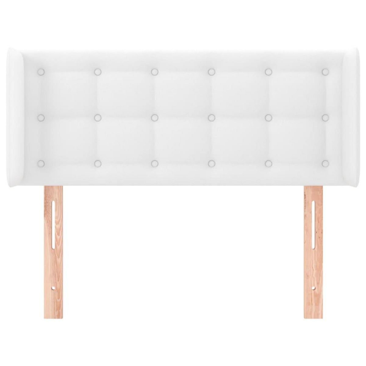 VIDAXL Tete de lit avec oreilles Blanc 83x16x78/88 cm Similicuir