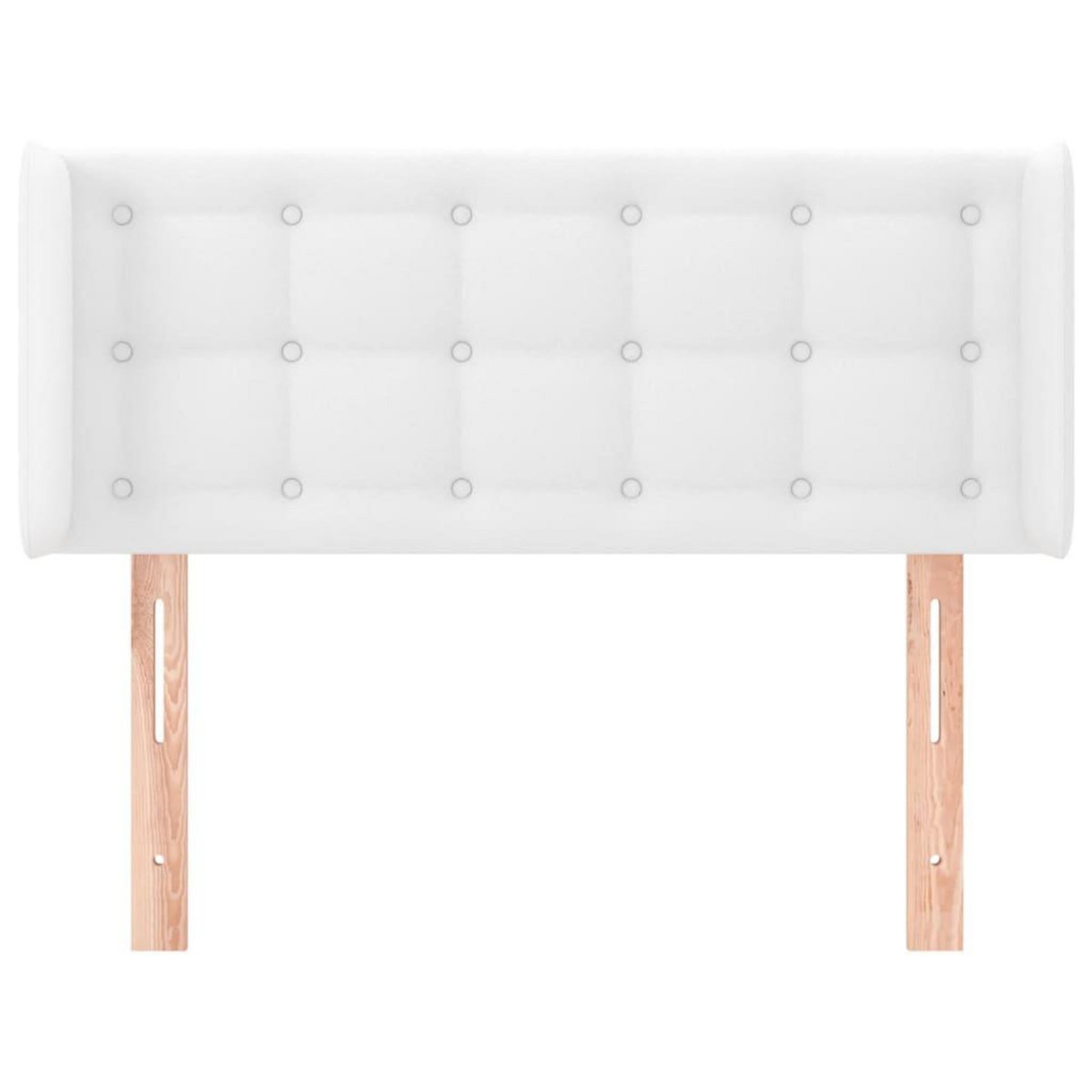 VIDAXL Tete de lit avec oreilles Blanc 83x16x78/88 cm Similicuir