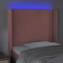 Voir la diapositive 4 : VIDAXL Tete de lit a LED Rose 103x16x118/128 cm Velours