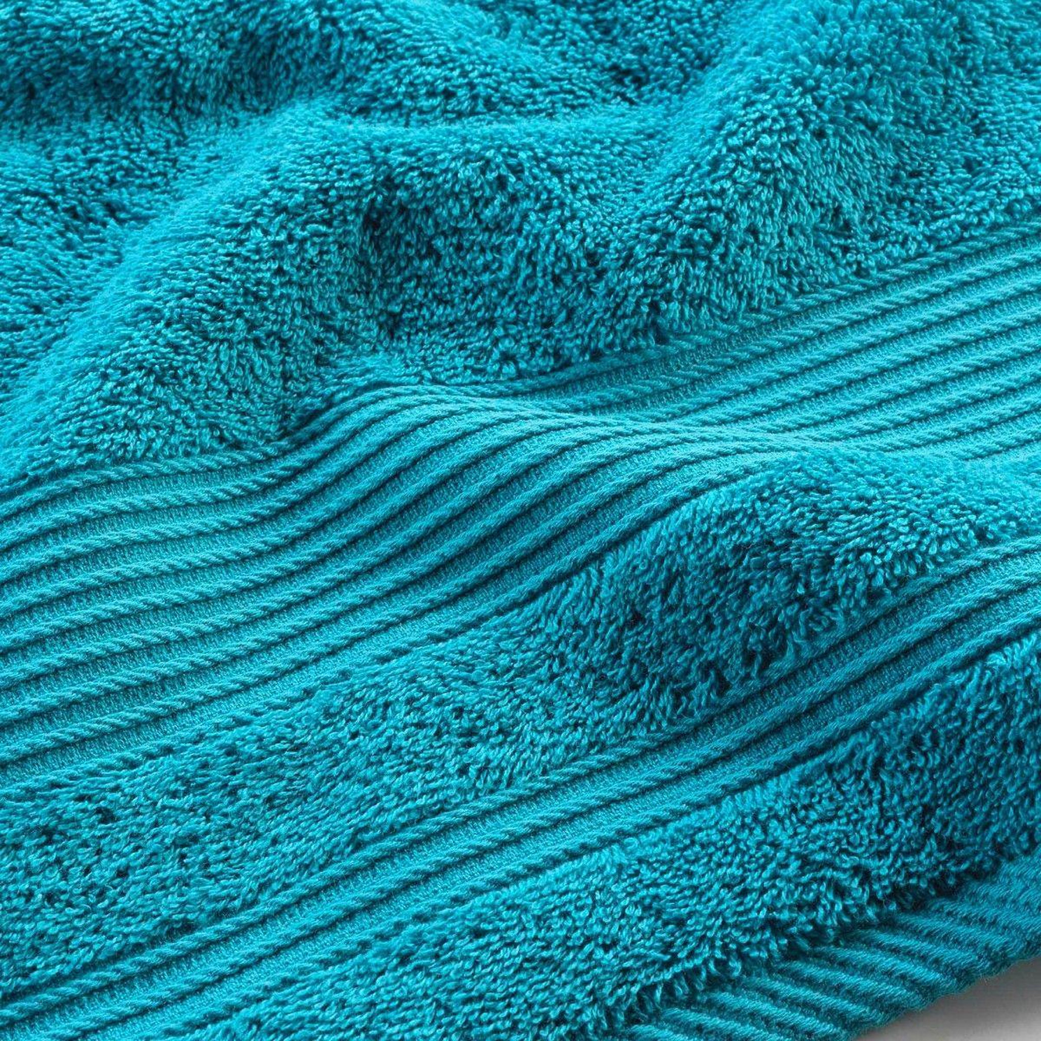 Voir la diapositive 2 : Douceur d'Intérieur Drap de douche  tendresse  70x130cm bleu paon