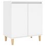 Voir la diapositive 2 : VIDAXL Buffet avec pieds en bois massif blanc bois d'ingenierie