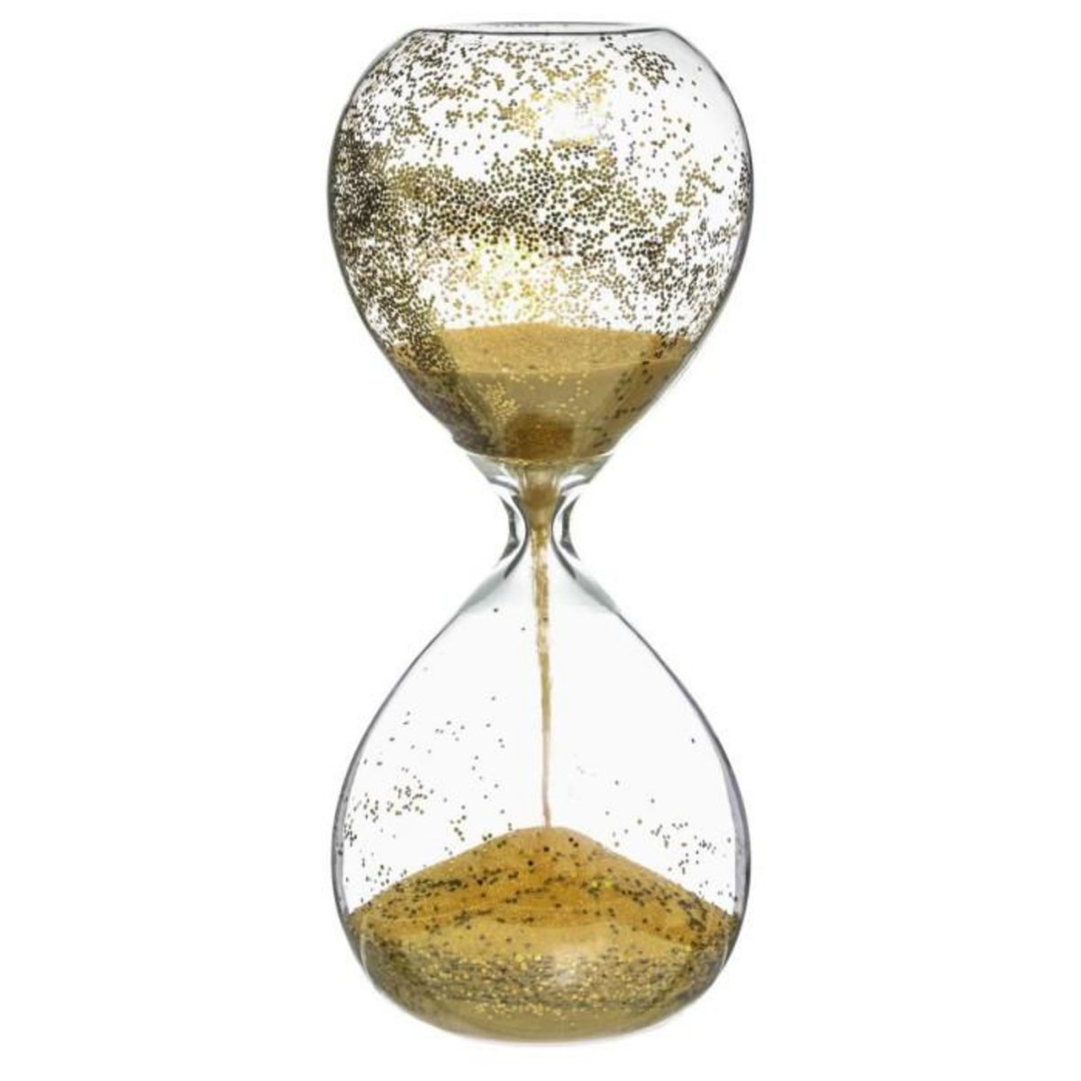 ATMOSPHERA Sablier Déco  Paillettes  20cm Or