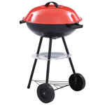 VIDAXL Barbecue portable XXL au charbon avec roues 44 cm