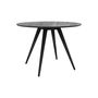 Voir la diapositive 1 : MAISON PAVANE Table ronde 4 personnes en bois de frêne plaqué noir D105 cm-Liwa