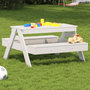 Voir la diapositive 1 : VIDAXL Table de pique-nique pour enfants blanc bois massif de pin