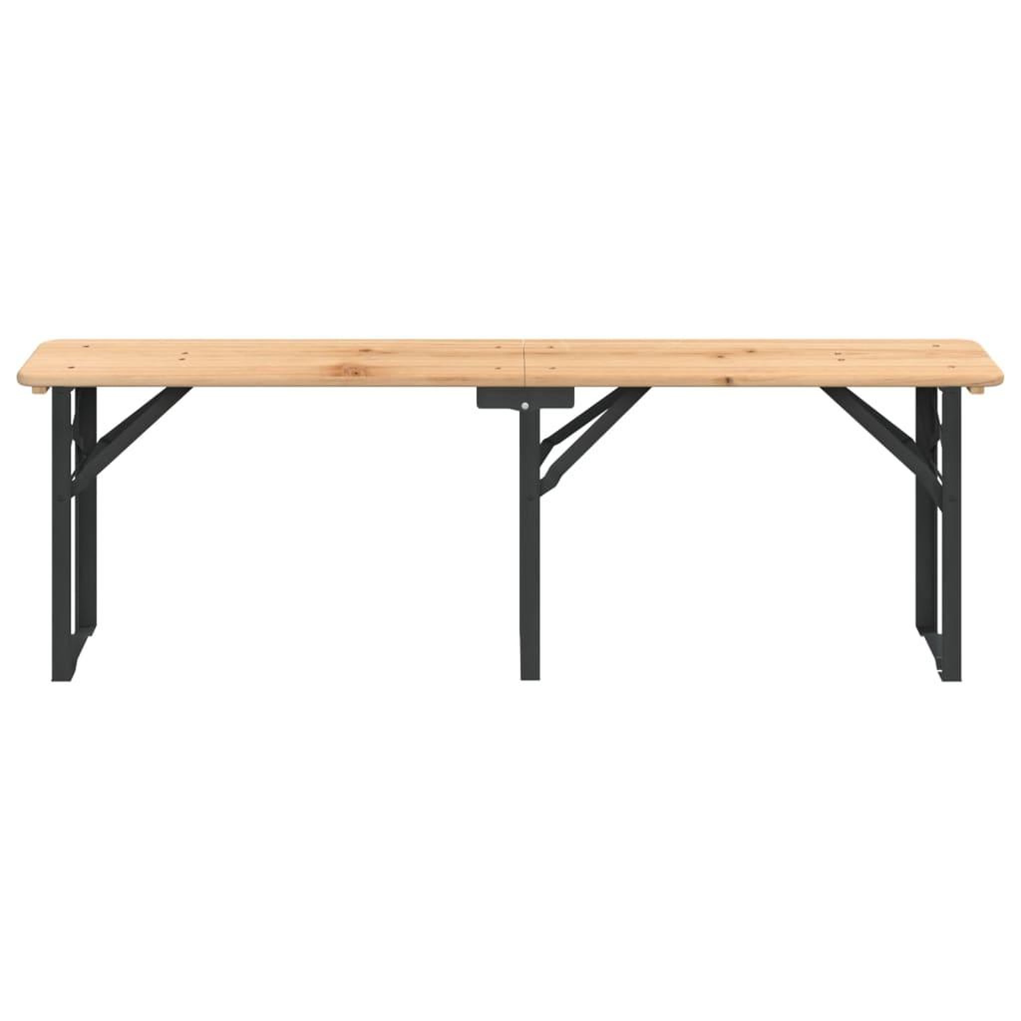 Voir la diapositive 5 : VIDAXL Ensemble de tables a biere pliantes 3 pcs bois massif de sapin