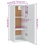 Voir la diapositive 6 : VIDAXL Armoire suspendue Blanc 35x34x90 cm Bois d'ingenierie