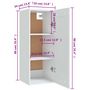 Voir la diapositive 6 : VIDAXL Armoire suspendue Blanc 35x34x90 cm Bois d'ingenierie