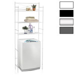 IDIMEX Etagère de salle de bain MARSA, rangement pour WC/lave-linge, en métal. Coloris disponibles : Gris, Blanc, Noir