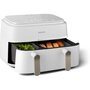 Voir la diapositive 3 : Philips Airfryer NA353/10 friteuse sans huile double panier Blanc/Doré, Série 3000 9L (3+6L)