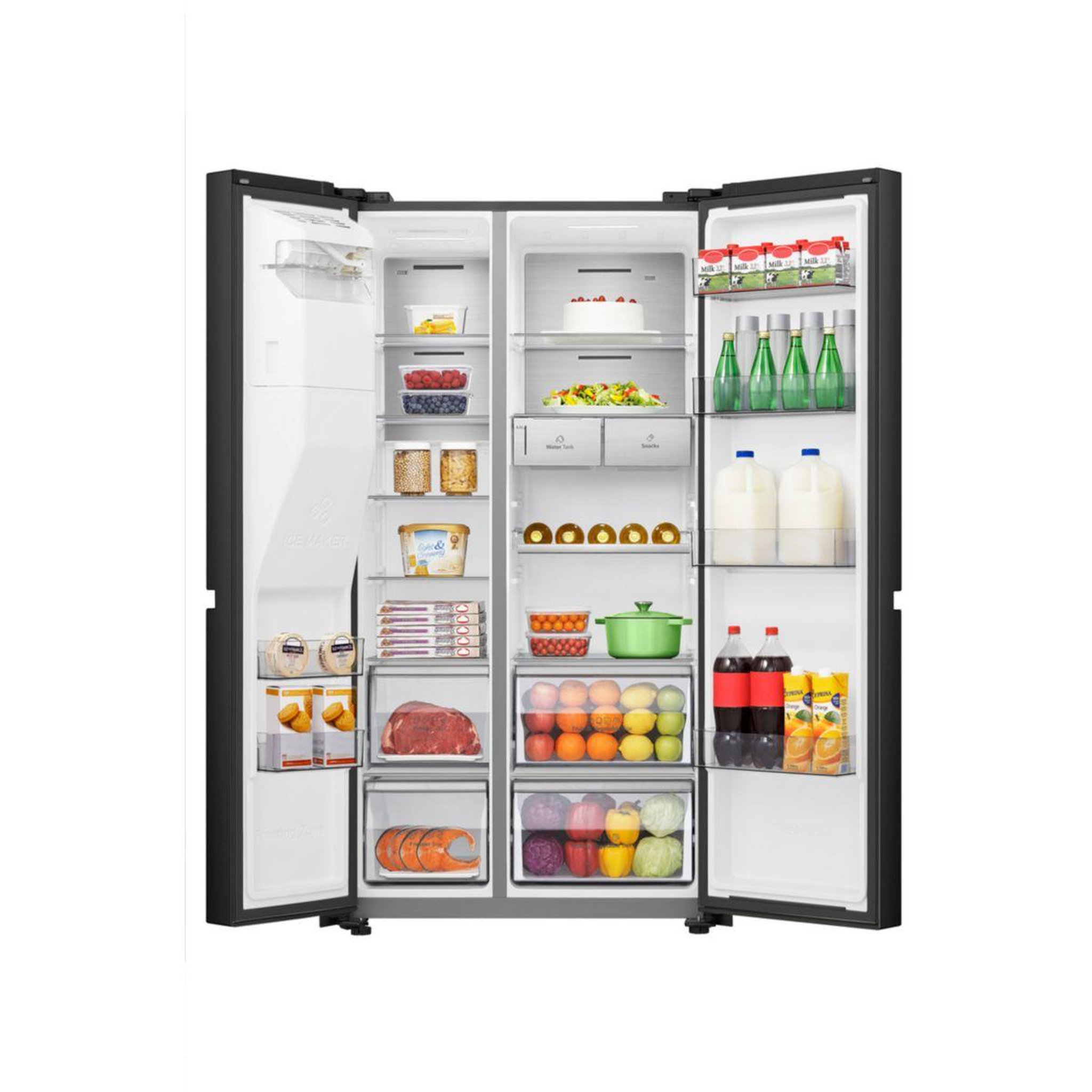 Voir la diapositive 3 : Hisense Réfrigérateur Américain RS818N4TFC