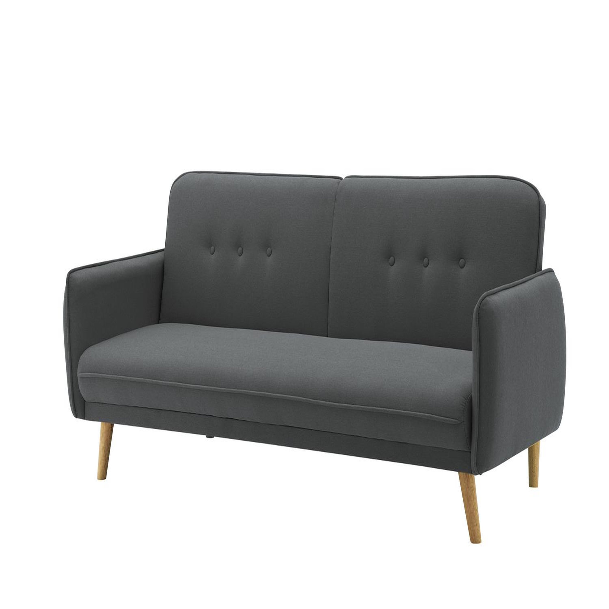 CONCEPT USINE Canapé scandinave convertible 3 places en tissu gris foncé nora
