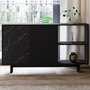 Voir la diapositive 3 : Habitat et Jardin Buffet en bois  Ravello  - 140 x 35 x 80 cm - Noir