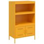 Voir la diapositive 2 : VIDAXL Buffet haut jaune moutarde 68x39x113 cm acier