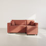 Voir la diapositive 5 : BEST MOBILIER Jonas - canapé d'angle réversible 4 places convertible avec coffre en tissu texturé