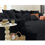 Voir la diapositive 2 : LISA DESIGN Collins - canapé droit 4 places avec double méridienne - assise profonde - velours côtelé grosses côtes