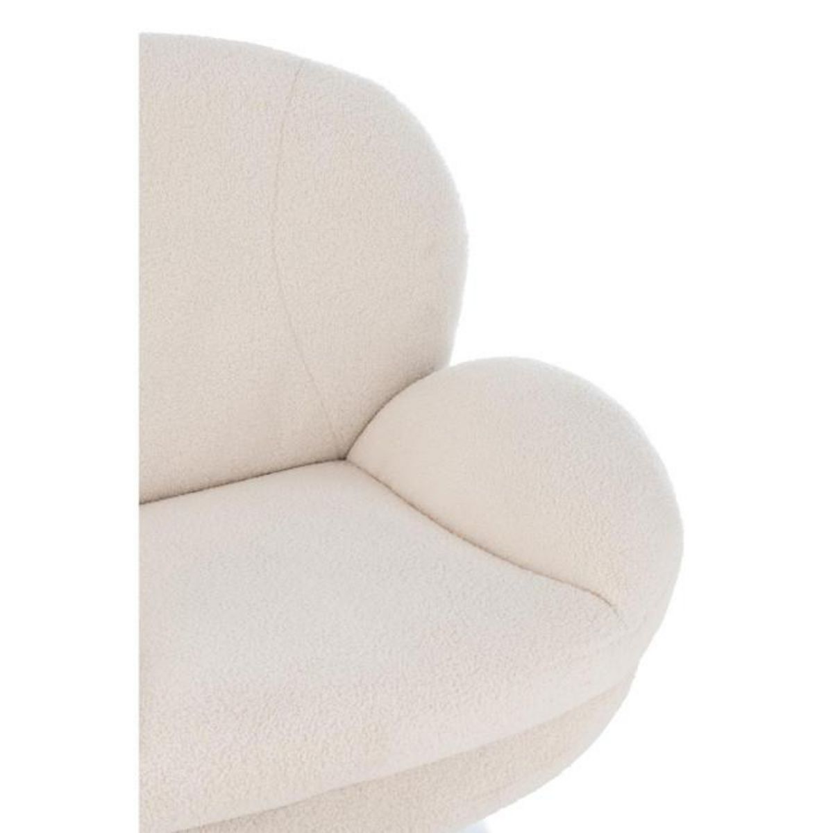 Paris Prix Fauteuil Relax & Repose-Pieds  Frosted  88cm Crème
