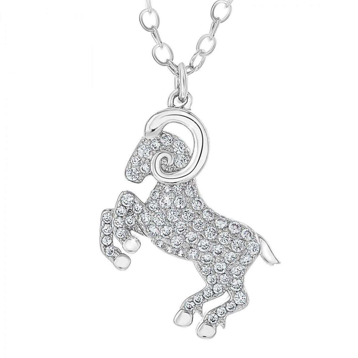 SC CRYSTAL Collier signe astrologique bélier orné de Cristaux scintillants par SC Crystal