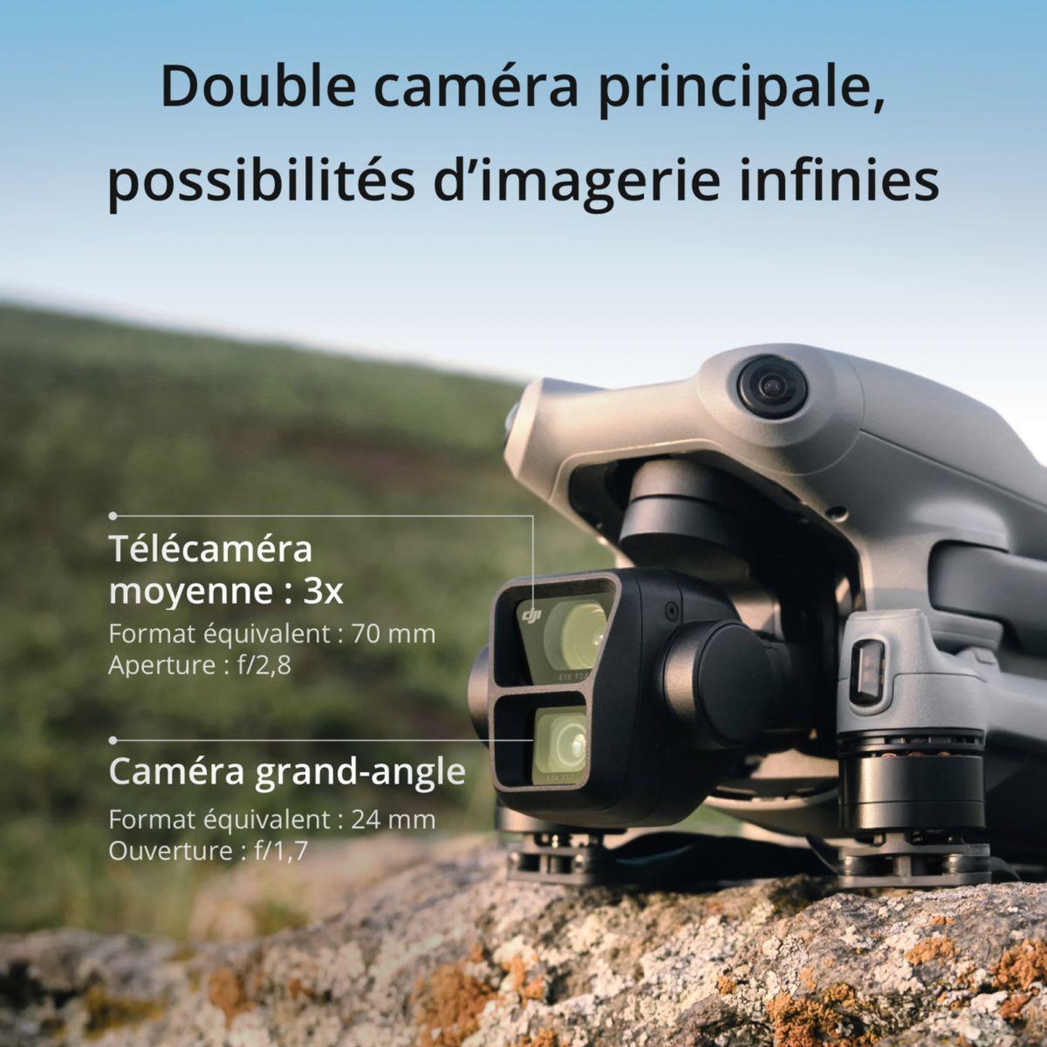 Voir la diapositive 2 : DJI Drone Air 3 Fly More Combo RC 2