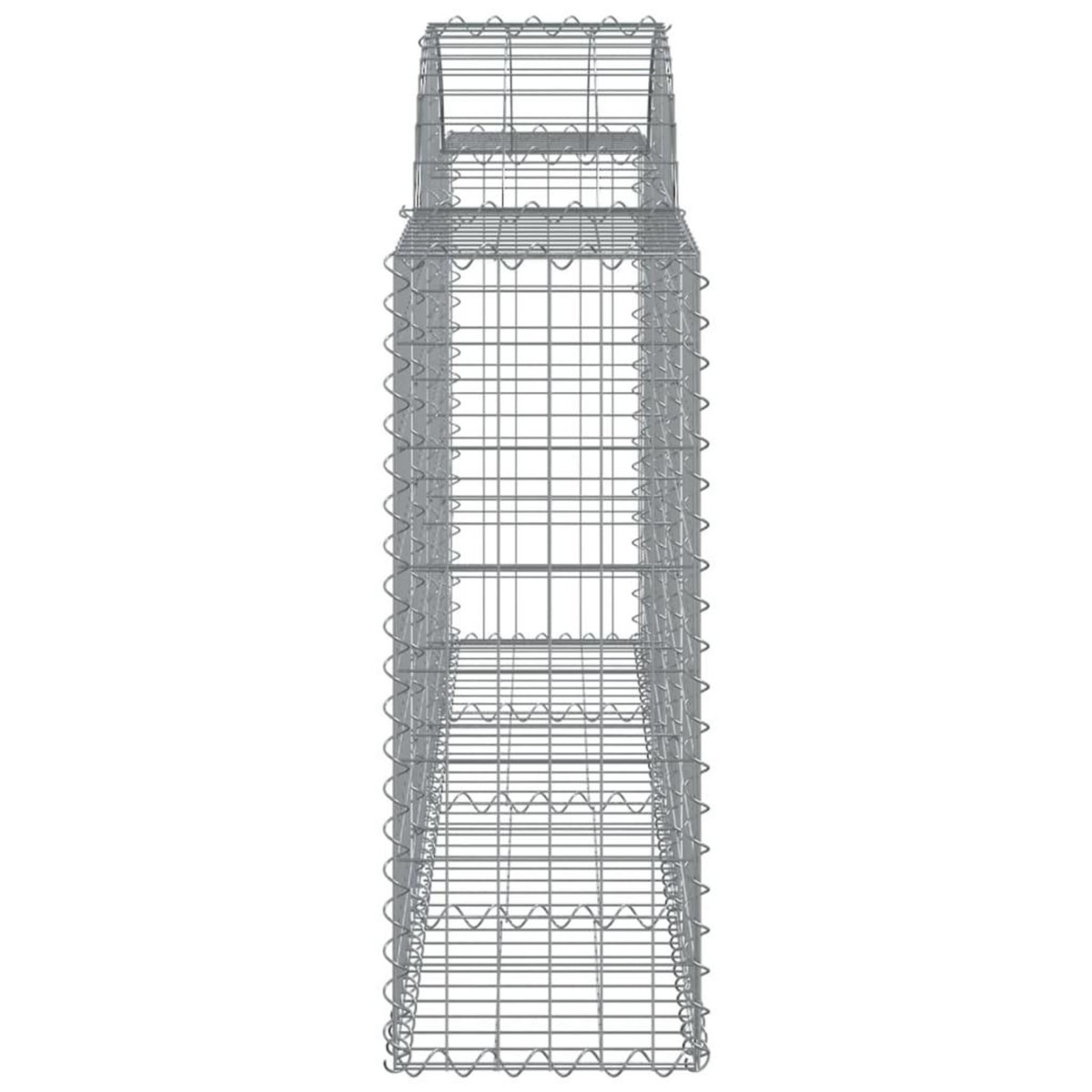 VIDAXL Paniers a gabions arques 7 pcs 200x30x80/100 cm Fer galvanise