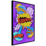 Paris Prix Affiche Murale Encadrée  Kaboom Boom Pow. Coloris disponibles : Jaune, Noir