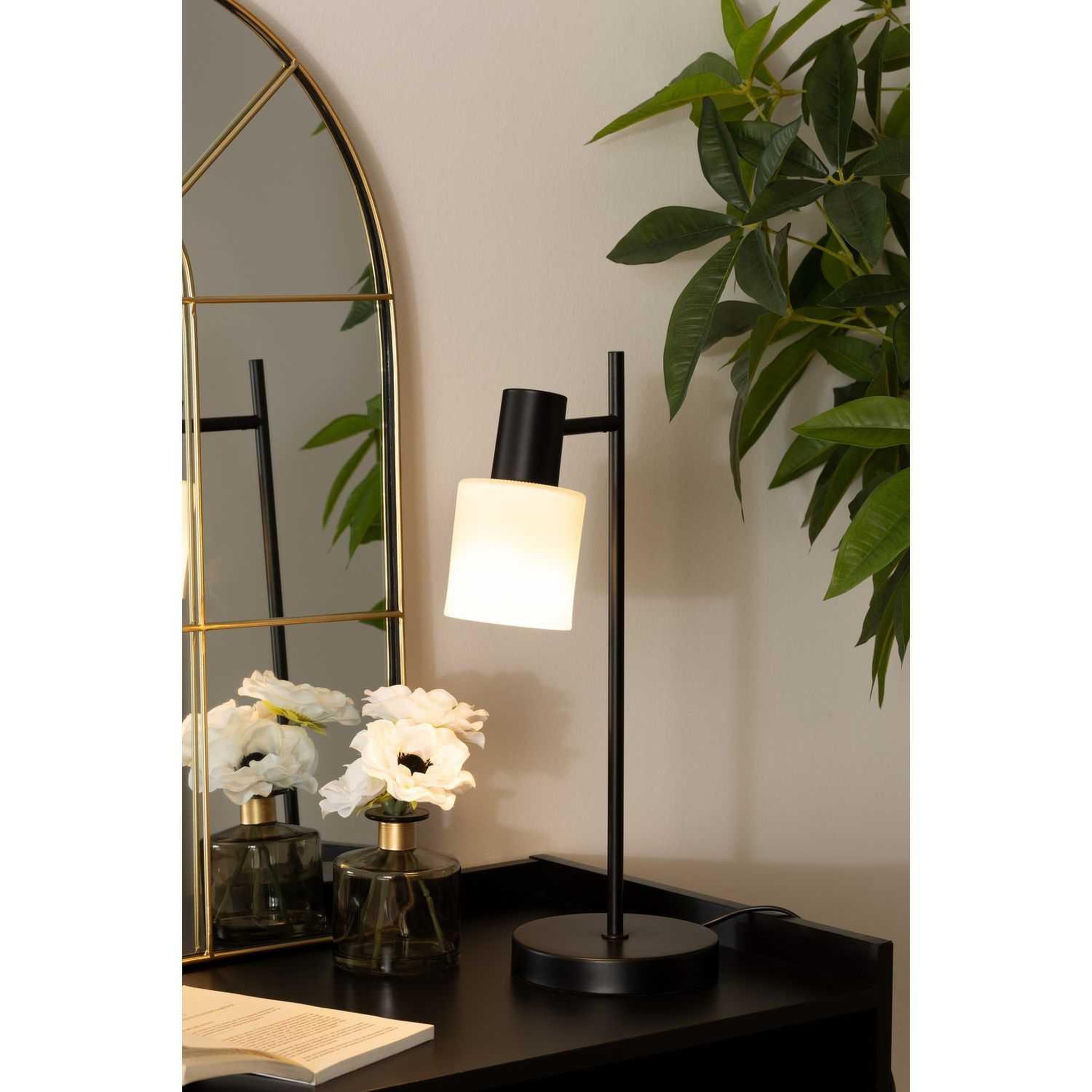 Voir la diapositive 2 : ATMOSPHERA Lampe à poser en métal - Hauteur 45 cm - Noir