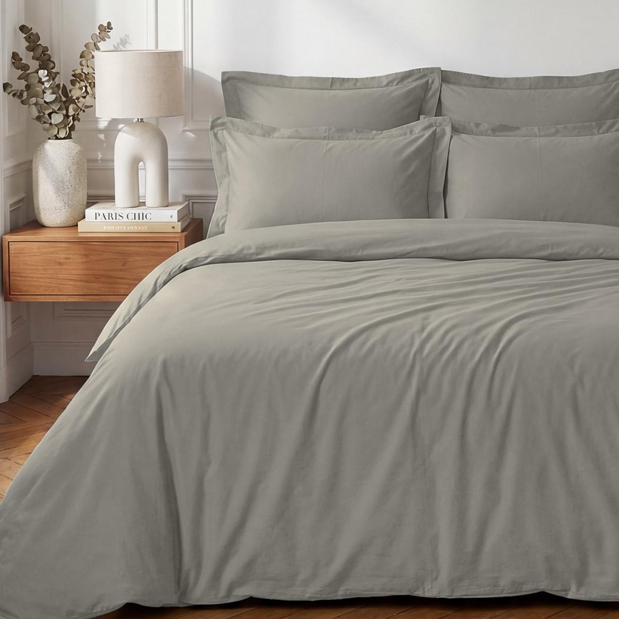 Voir la diapositive 2 : Sensei Maison Housse de couette en percale coton SOFT PERCALE