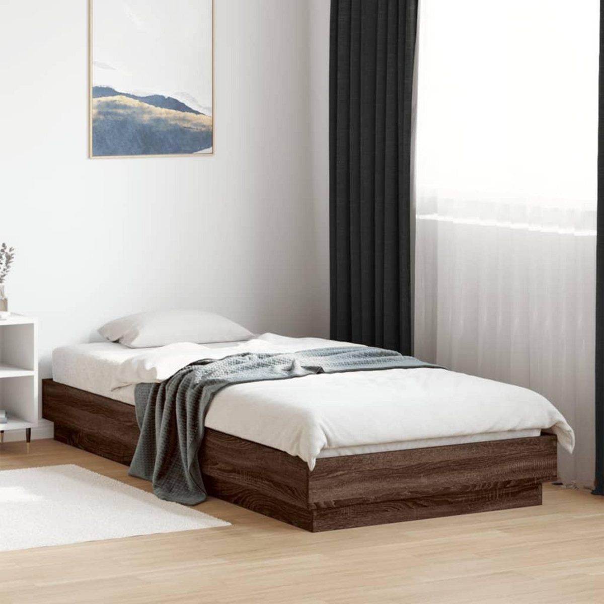 VIDAXL Cadre de lit sans matelas chene marron 100x200 cm