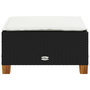 Voir la diapositive 5 : VIDAXL Tabouret de jardin et coussin noir 63,5x56x32 cm resine tressee