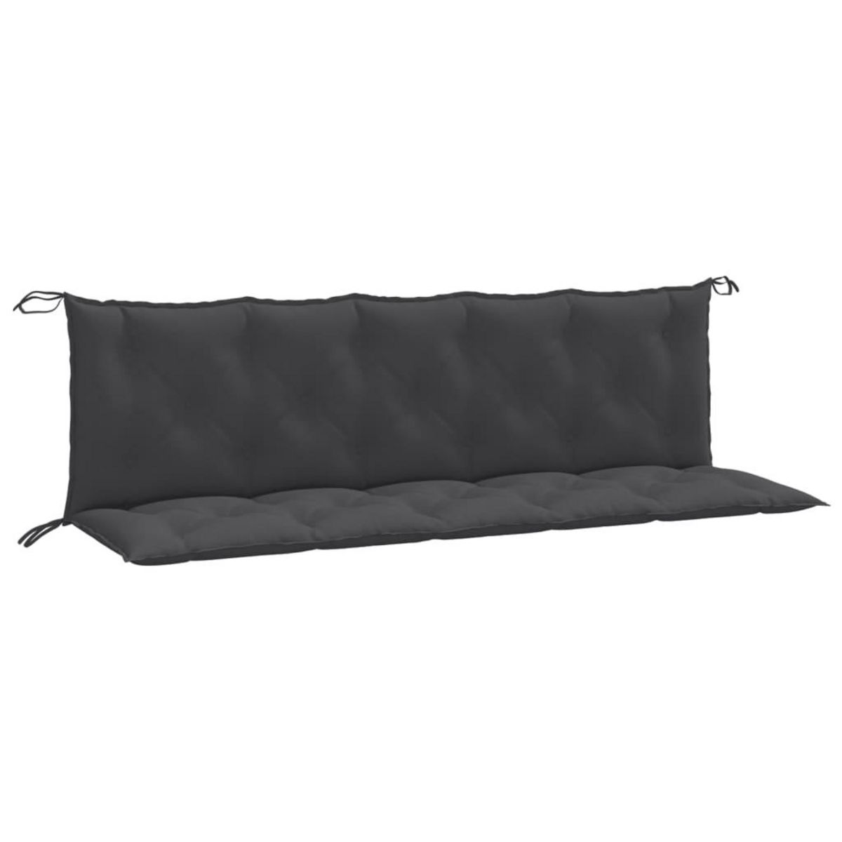 VIDAXL Coussins de banc de jardin lot de 2 anthracite melange tissu