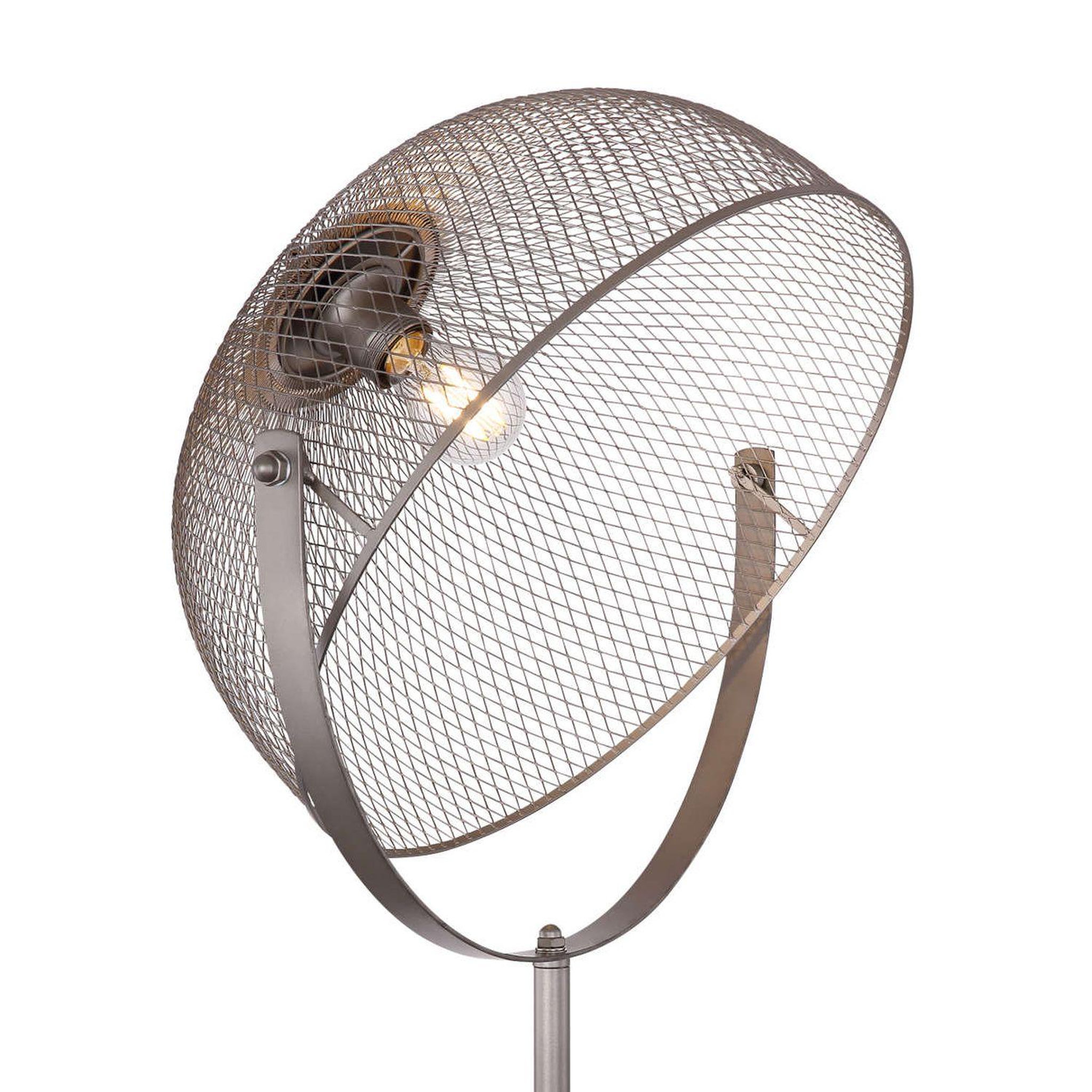 Voir la diapositive 3 : GLOBO Lampadaire design vintage moniga - h. 178 cm - gris chromé