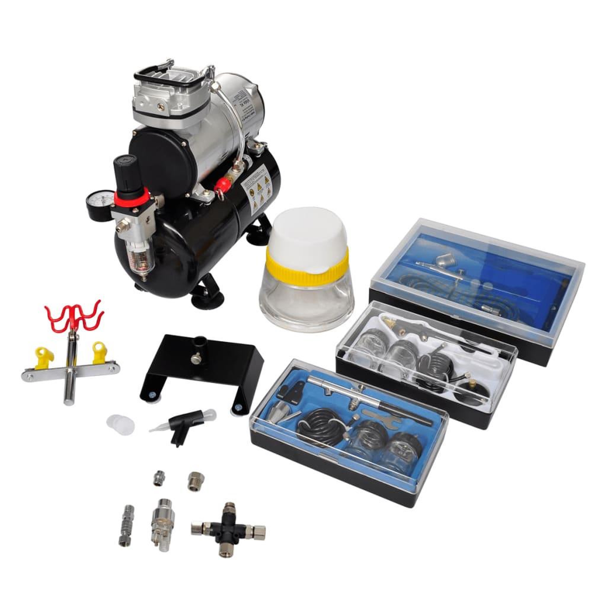 VIDAXL Kit de compresseur d'aerographe avec 3 pistolets