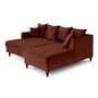 Voir la diapositive 4 : BEST MOBILIER Flamingo - canapé d'angle droit 4 places convertible en velours