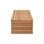 Voir la diapositive 4 : MARKET24 Coffre de rangement jardin en bois exotique d'eucalyptus FSC - 190 L - 48,5 x 109,5 x 37 cm - Avec roulettes - Effet Teck