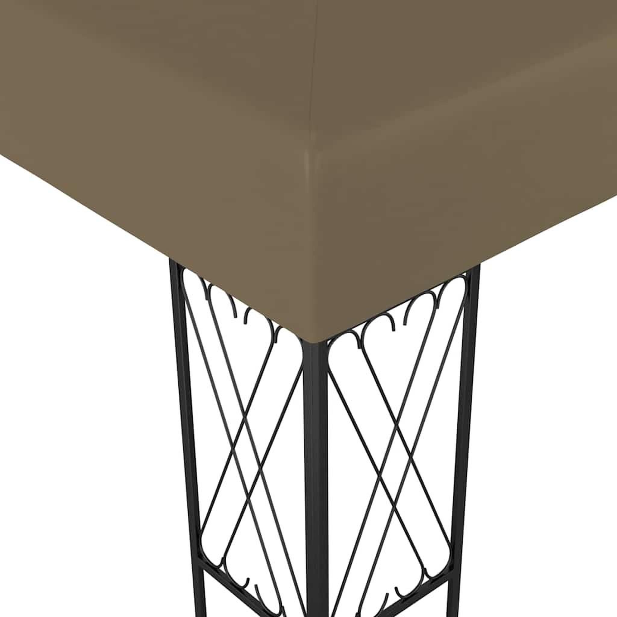 Voir la diapositive 4 : VIDAXL Tonnelle 3x4 m taupe tissu