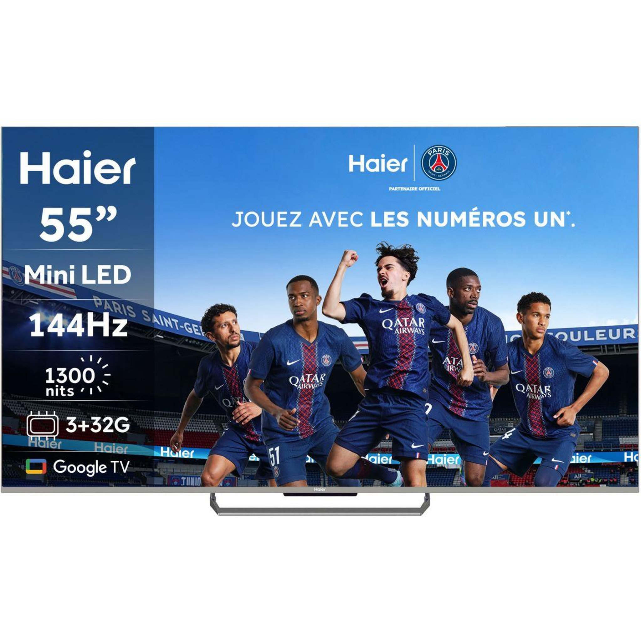 Voir la diapositive 1 : HAIER Tv mini led h55m90eux (2026) 55  (140 cm)