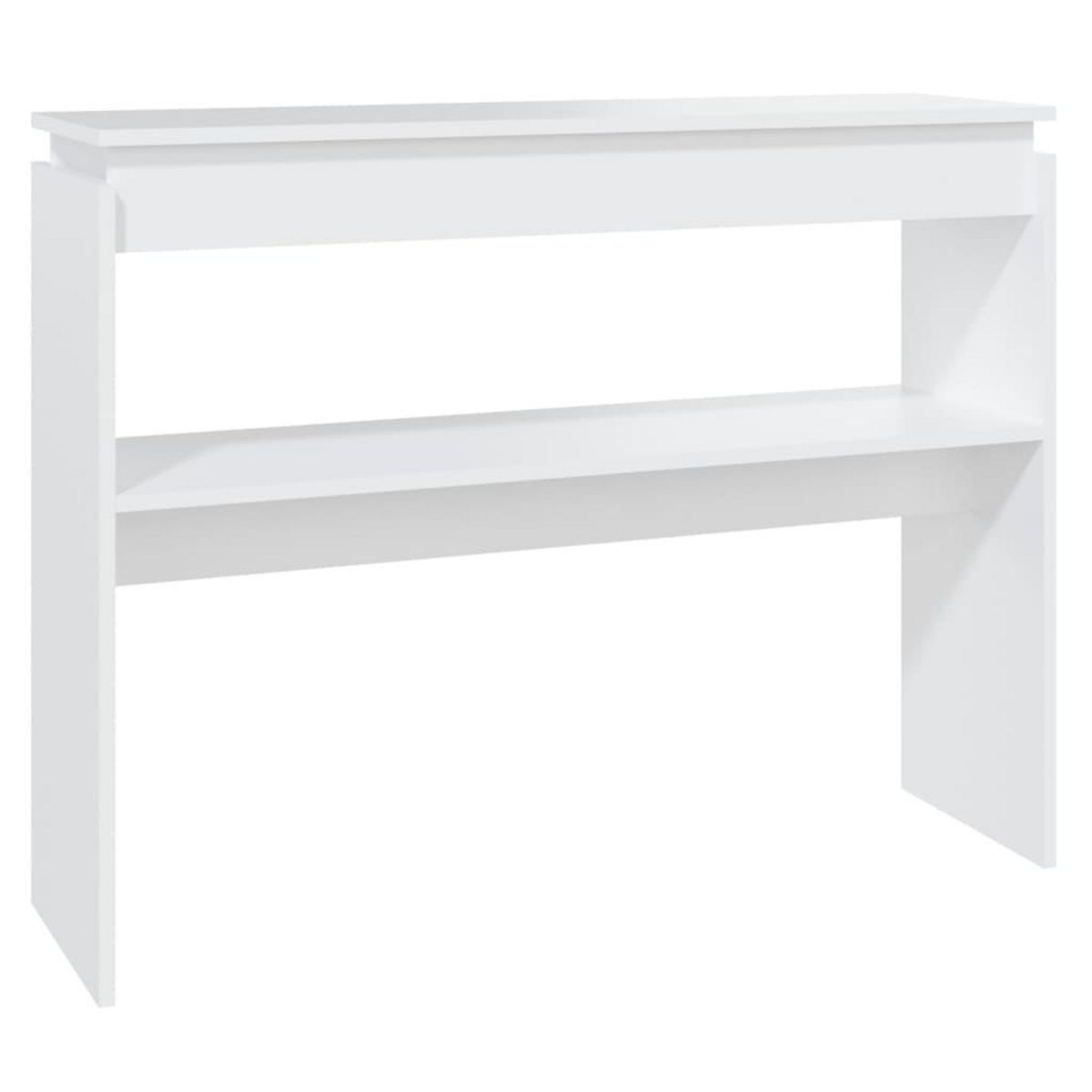 VIDAXL Table console blanc 102x30x80 cm bois d'ingenierie
