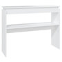 Voir la diapositive 2 : VIDAXL Table console blanc 102x30x80 cm bois d'ingenierie