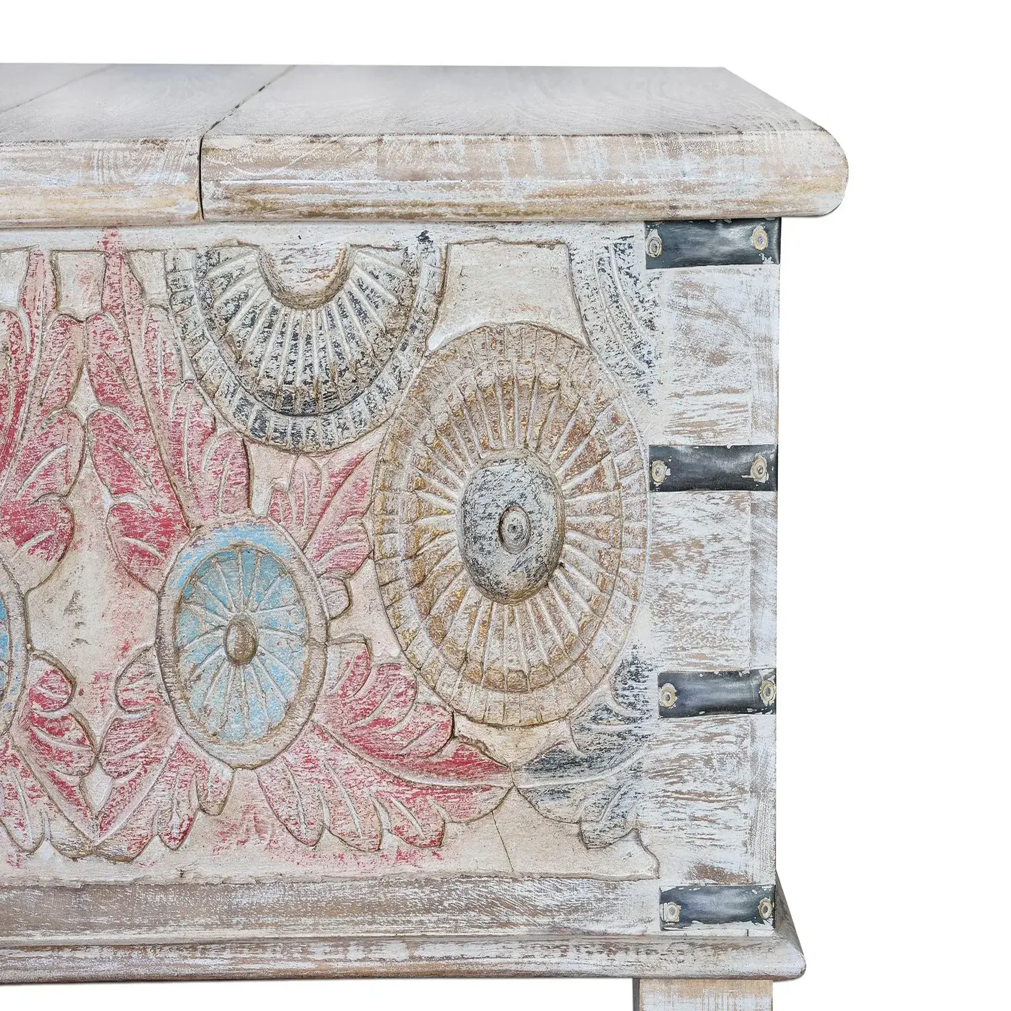 Voir la diapositive 5 : GINER Y COLOMER SL Table basse en bois de manguier 90 cm style ethnique rustique