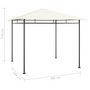 Voir la diapositive 5 : VIDAXL Belvedere 3x3x2,7 m Creme 180 g/m^2