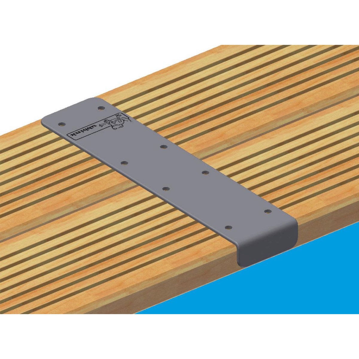 Ubbink Kit finition margelles droites pour piscine bois rectangulaire - Ubbink