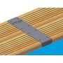 Voir la diapositive 2 : Ubbink Kit finition margelles droites pour piscine bois rectangulaire - Ubbink