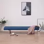 VIDAXL Canape-lit avec deux oreillers Bleu Polyester
