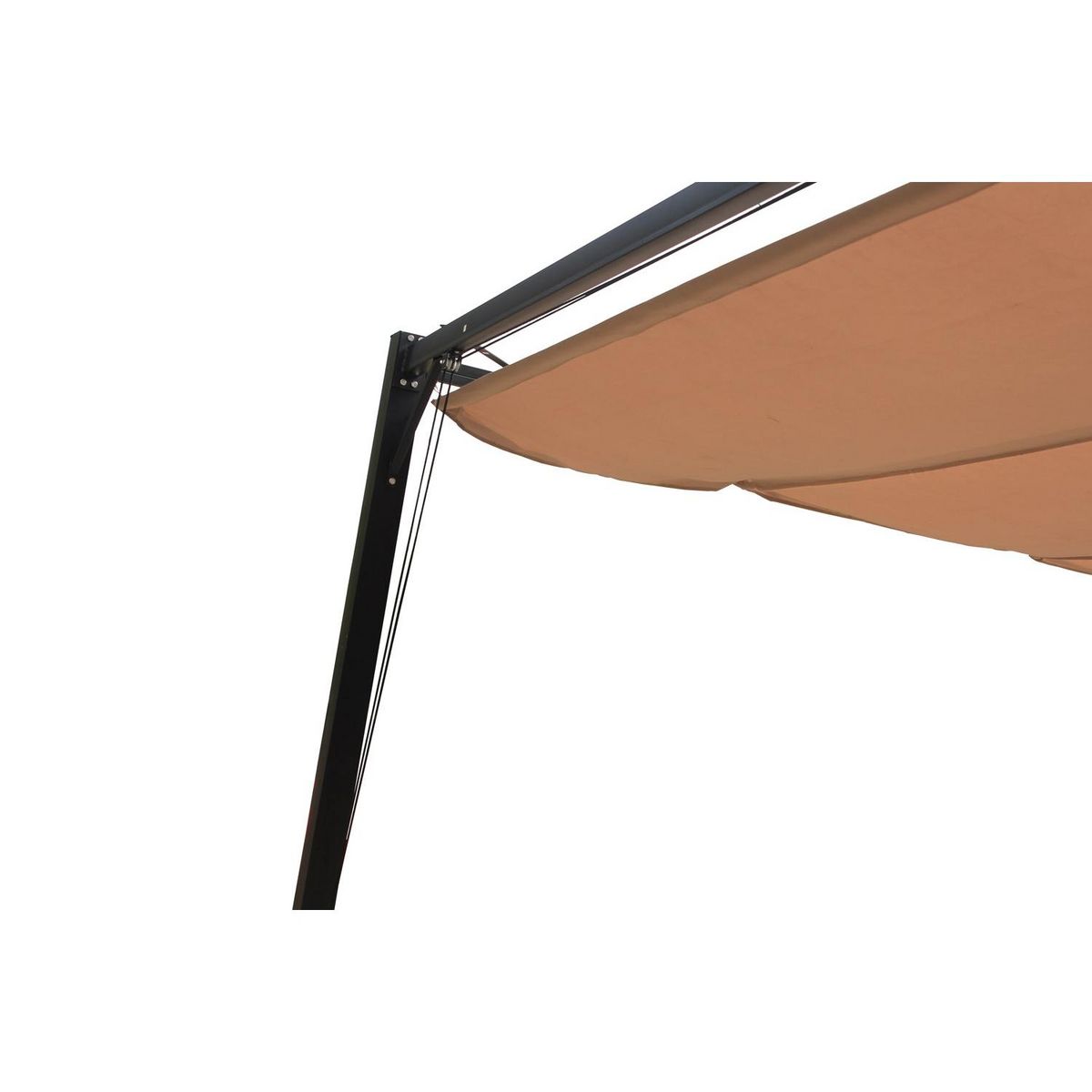 CONCEPT USINE Pergola autoportante 3 x 4m avec toile en polyester taupe TUSA