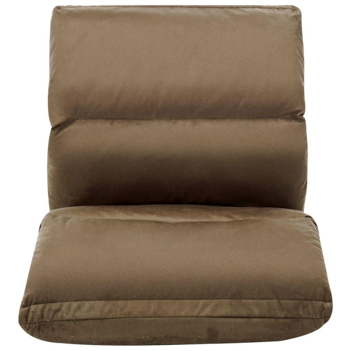 VIDAXL Chaise pliable de sol Taupe Microfibre