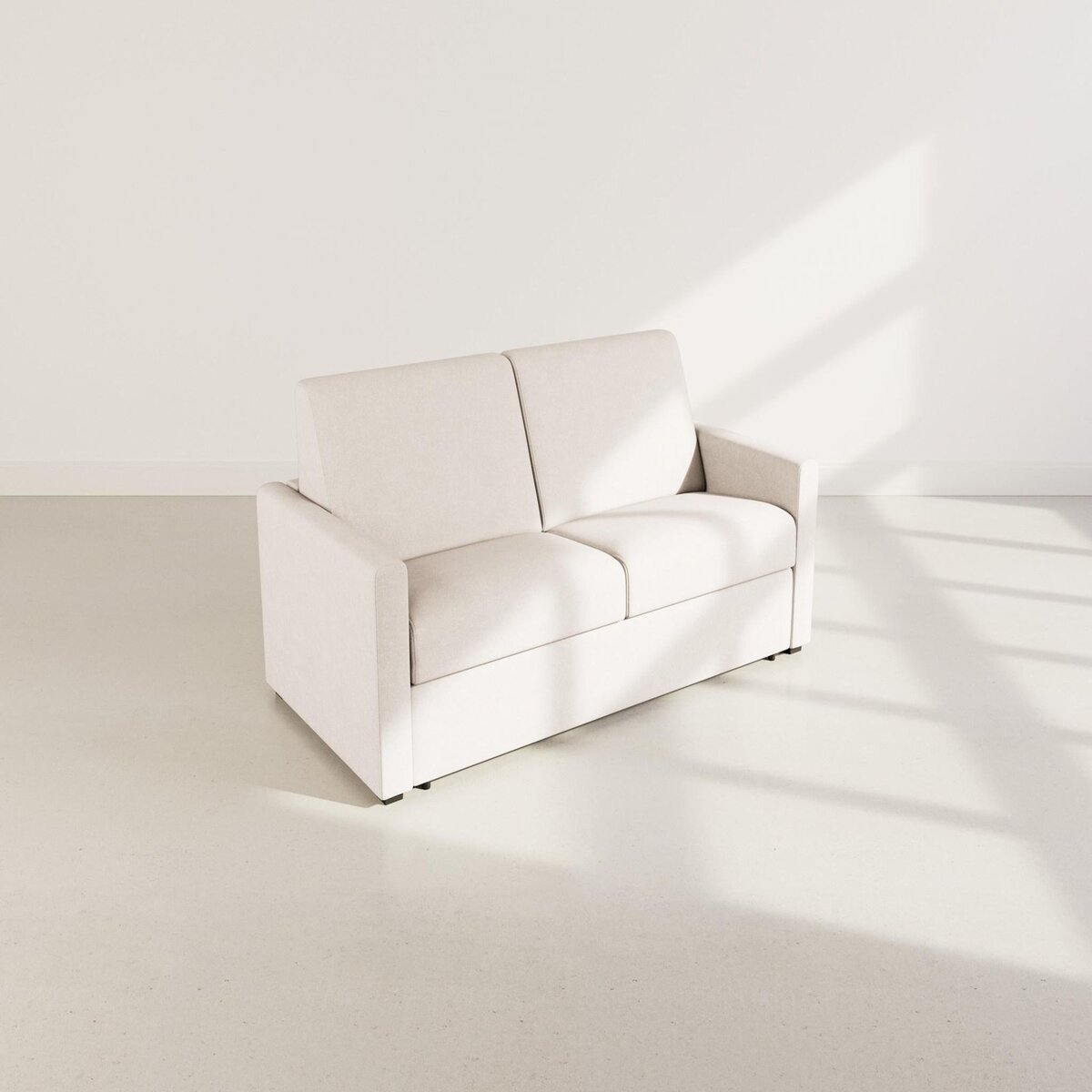 BEST MOBILIER Julia - canapé 3 places convertible express couchage quotidien 140 cm matelas 18 cm en tissu