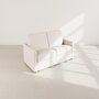 Voir la diapositive 3 : BEST MOBILIER Julia - canapé 3 places convertible express couchage quotidien 140 cm matelas 18 cm en tissu
