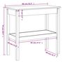 Voir la diapositive 6 : VIDAXL Table console Blanc 80x40x75 cm Bois de pin solide