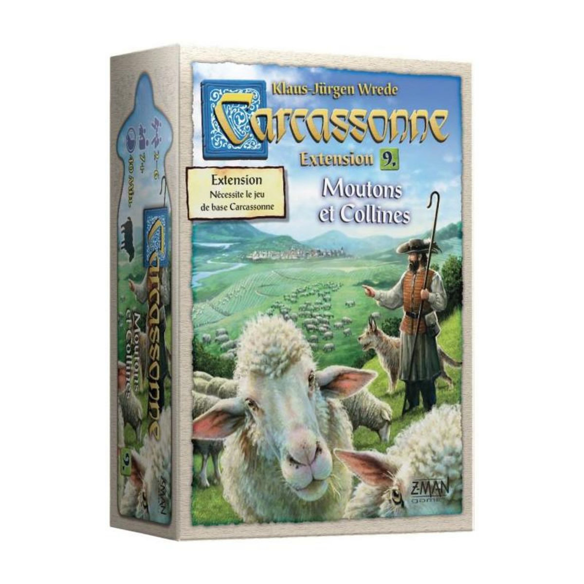 Asmodee Jeu de stratégie Asmodee Carcassonne Moutons et Collines Extension 9